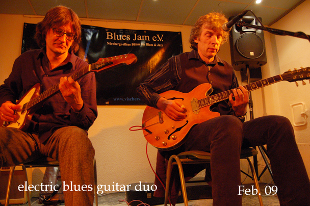 electric blues guitar duo